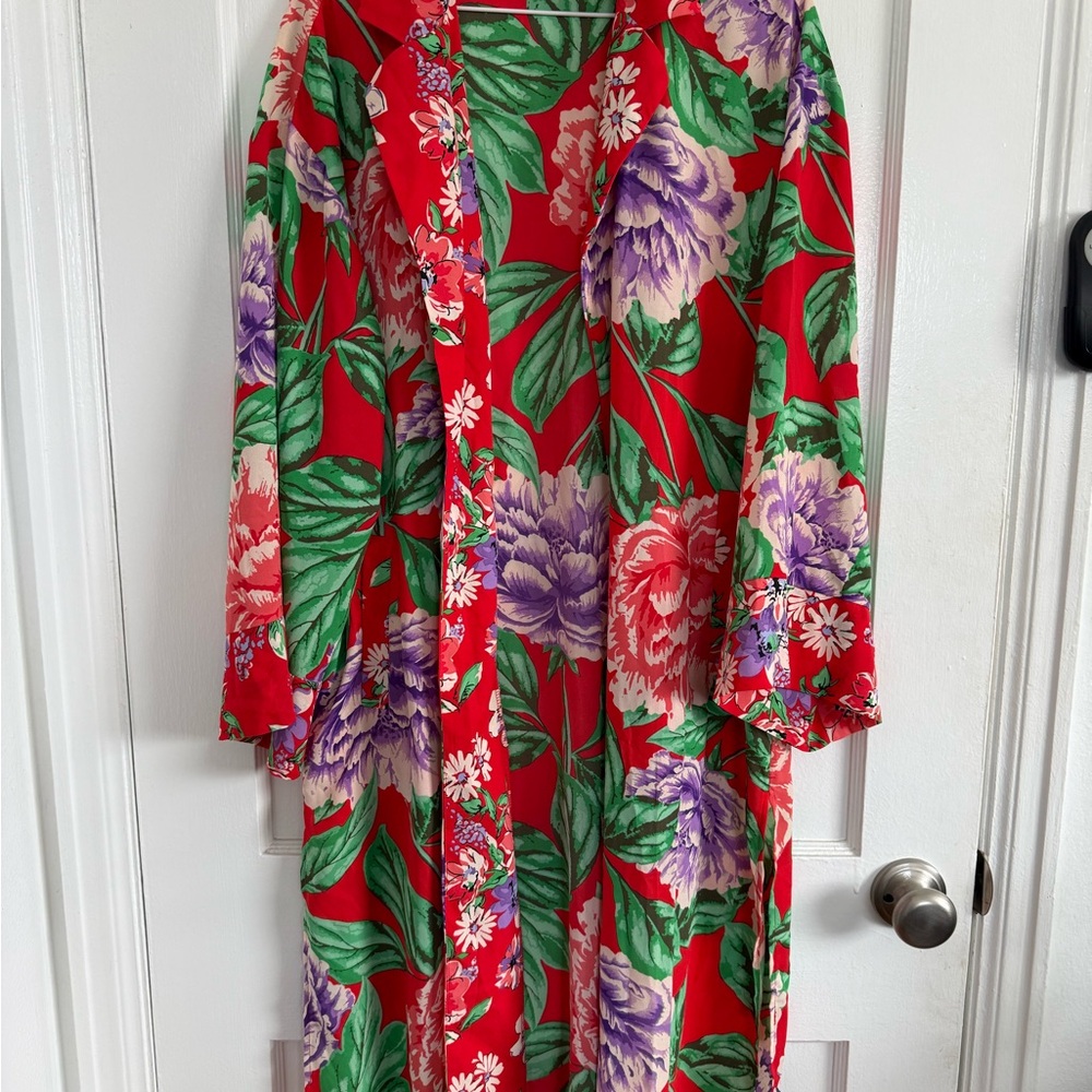Floral Long Duster